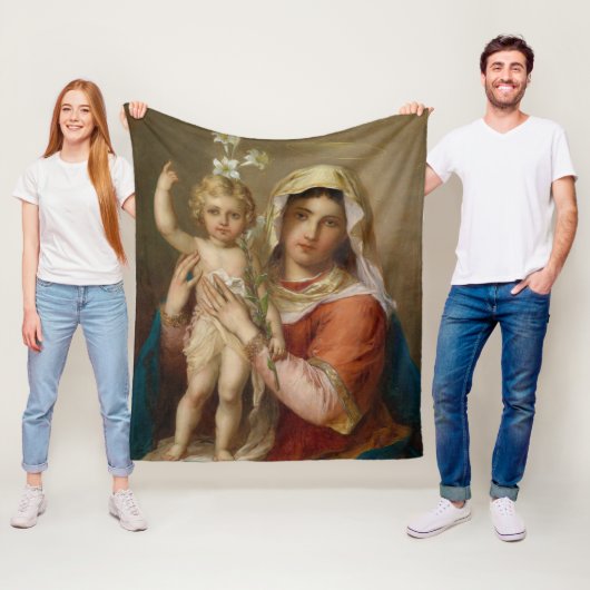 Madonna en Child Fleece Deken (In situ)