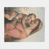 Madonna en Child Fleece Deken (Voorkant (Horizontaal))