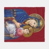 Madonna en Child Fleece Deken (Voorkant (Horizontaal))