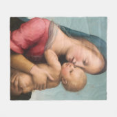 Madonna en Child Fleece Deken (Voorkant (Horizontaal))