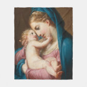 Madonna en Child Fleece Deken (Voorkant)