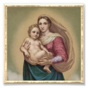 Madonna en Child Foto Afdruk