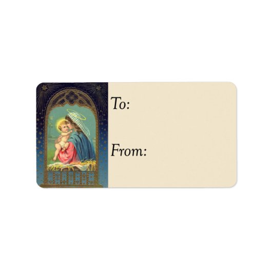 Madonna en Child  Gift Label (Voorkant)