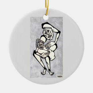 Madonna en Child "Het gaat over liefde" Keramisch Ornament