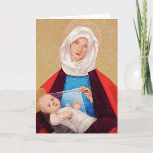Madonna en Child I Feestdagen Kaart (Voorkant)