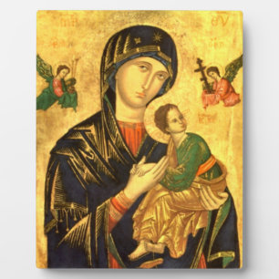 Madonna en Child Jesus Icon Fotoplaat