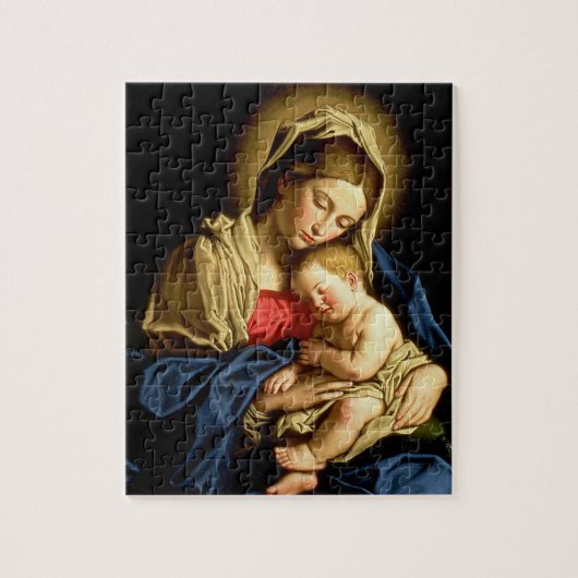 Madonna en Child Jesus - Sassoferrato Legpuzzel (Verticaal)