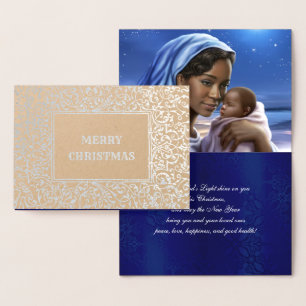 Madonna en Child Luxury Real Folie kerstKaarten Kaarten