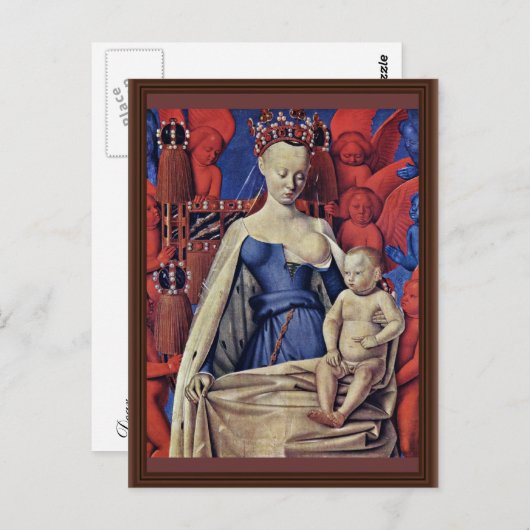 Madonna en Child [Maagd met kind en engelen] ( Briefkaart (Voorkant / Achterkant)