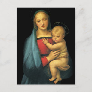 Madonna en Child, Madonna del Granduca van Raphael Briefkaart