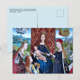 Madonna en Child met 3 heiligen (detail; M 070) Briefkaart