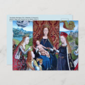 Madonna en Child met 3 heiligen (detail; M 070) Briefkaart (Voorkant / Achterkant)