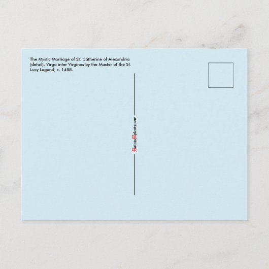 Madonna en Child met 3 heiligen (detail; M 070) Briefkaart (Achterkant)