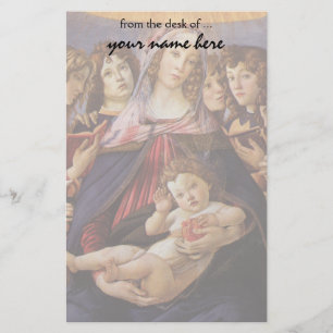Madonna en Child met Angels van Sandro Botticelli Briefpapier
