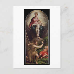 Madonna en Child met St. John en St. Jerome, 15 Briefkaart