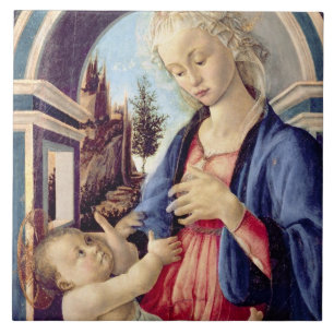 Madonna en Child (paneel) 2 Tegeltje