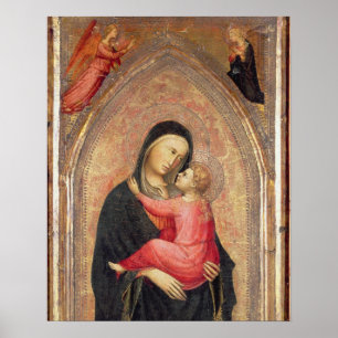 Madonna en Child (paneel) 3 Poster