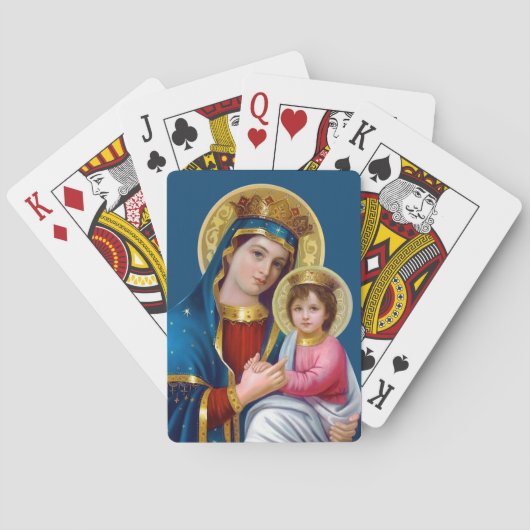 Madonna en Child Pokerkaarten (Achterkant)