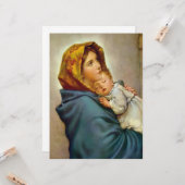 Madonna en Child Roberto Ferruzzi Madonnina Mary Kaart (Voorkant / Achterkant in situ)