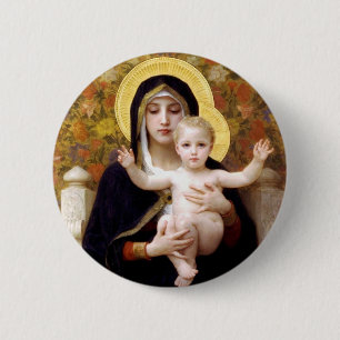 Madonna en Child Ronde Button 5,7 Cm