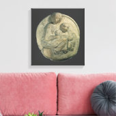 Madonna en Child, Tondo Pitti van Michelangelo Canvas Afdruk (Insitu (Woonkamer))