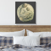 Madonna en Child, Tondo Pitti van Michelangelo Canvas Afdruk (Insitu (Slaapkamer))