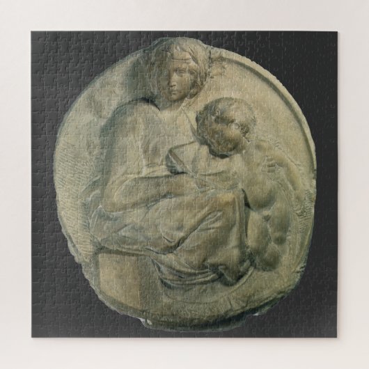 Madonna en Child, Tondo Pitti van Michelangelo Legpuzzel (Verticaal)