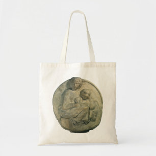 Madonna en Child, Tondo Pitti van Michelangelo Tote Bag