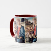 Madonna en Child Two Angels Botticelli Fine Art Mok (Voorkant links)