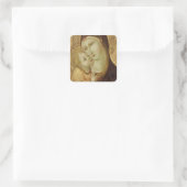 Madonna en Child Vierkante Sticker (Tas)