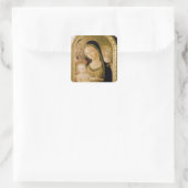 Madonna en Child Vierkante Sticker (Tas)