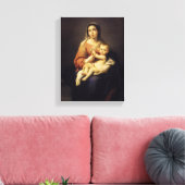 Madonna en Child - Virgin Mary - Murillo Canvas Afdruk (Insitu (Woonkamer))