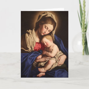 Madonna en Child Wenskaart Feestdagen Kaart