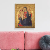 Madonna en Child with Angels, c.1467 (olie op deel Canvas Afdruk (Insitu (Woonkamer))