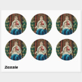 Madonna en Christus Child Ronde Sticker (Vel)