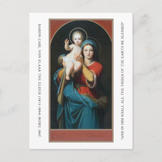 MADONNA EN CHRISTUS KIND BRIEFKAART (Voorkant)