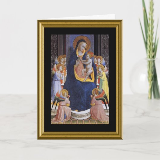 Madonna en de kerstkaart voor kinderen feestdagen kaart (Voorkant)
