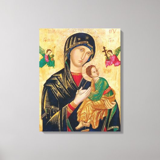 Madonna en goddelijk kind canvas afdruk (Voorkant)
