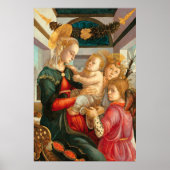 Madonna en haar kind, twee engelen Sandro Botticel Poster (Voorkant)