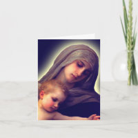 Madonna en het Kind danken u Kaarten