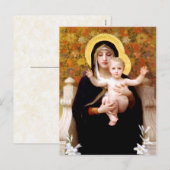 Madonna en Kerstmis Feestdagenkaart (Voorkant / Achterkant)