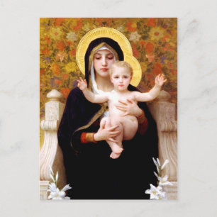 Madonna en Kerstmis Feestdagenkaart