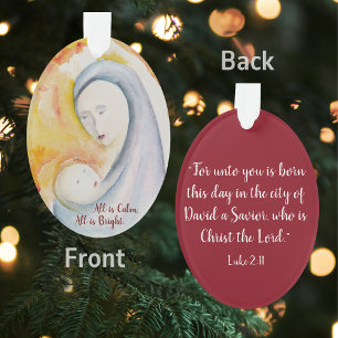 Madonna en kerstversiering voor kinderen ornament