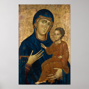 Madonna en Kind, 1240 door Berlinghiero Poster