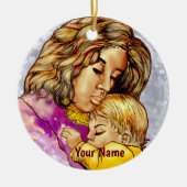 Madonna en kind aangepast ornament (Voorkant)
