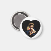 Madonna en kind aangepaste magneet hart (Voorkant / Achterkant)