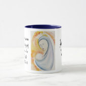 Madonna en kind Bijbelvers Kerst Mok (Midden)