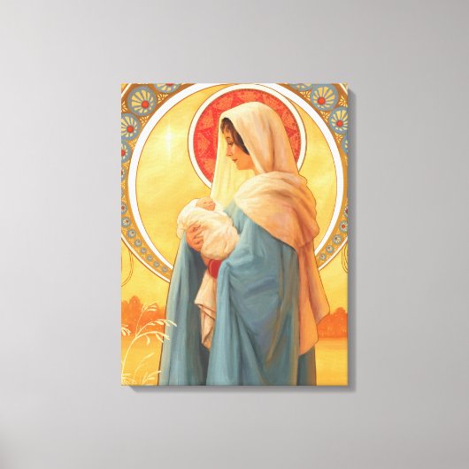 Madonna en kind canvas afdruk (Voorkant)