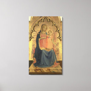 Madonna en Kind, centraal paneel van een triptych Canvas Afdruk
