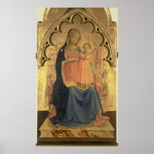 Madonna en Kind, centraal paneel van een triptych Poster